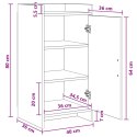 BUFET BETONOWY SZARY 40X36X80CM DREWNO INŻYNIERYJNE
