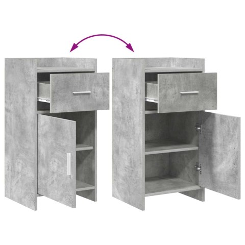 BUFET BETONOWY SZARY 40X36X80CM DREWNO INŻYNIERYJNE