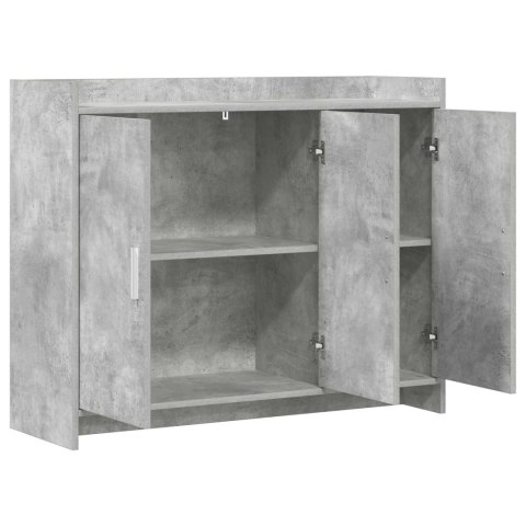 BUFET BETONOWY SZARY 98,5X33X80CM DREWNO INŻYNIERYJNE