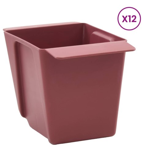 SKRZYNKI NA KWIATY DO PALET EURO 12 PCS BRĄZOWY 14X9X9,5CM