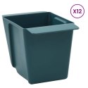 SKRZYNKI NA KWIATY DO PALET EURO 12 PCS ZIELONY 14X9X9,5CM