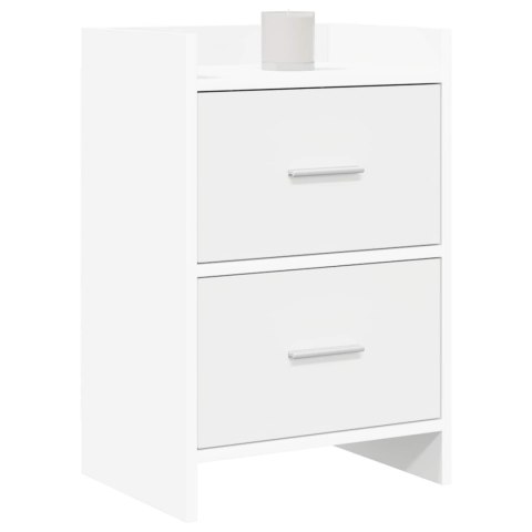 SZAFKI NOCNE 2 PCS BIAŁY 40X30X60CM DREWNO INŻYNIERYJNE