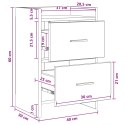 SZAFKI NOCNE 2 PCS BIAŁY 40X30X60CM DREWNO INŻYNIERYJNE