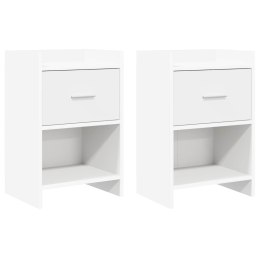 VidaXL Szafki nocne 2 pcs Biały 40 x 30 x 60 cm Drewno inżynieryjne