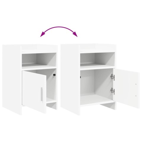 SZAFKI NOCNE 2 PCS BIAŁY 40X36X60CM DREWNO INŻYNIERYJNE