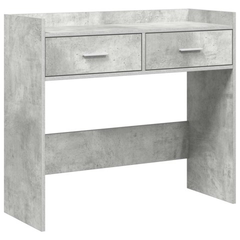 VidaXL Konsola Betonowy szary 90 x 35 x 80 cm Drewno inżynieryjne