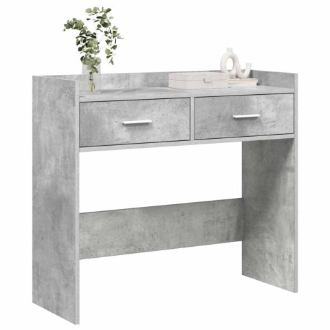 VidaXL Konsola Betonowy szary 90 x 35 x 80 cm Drewno inżynieryjne