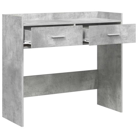 VidaXL Konsola Betonowy szary 90 x 35 x 80 cm Drewno inżynieryjne