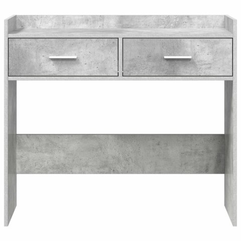 VidaXL Konsola Betonowy szary 90 x 35 x 80 cm Drewno inżynieryjne