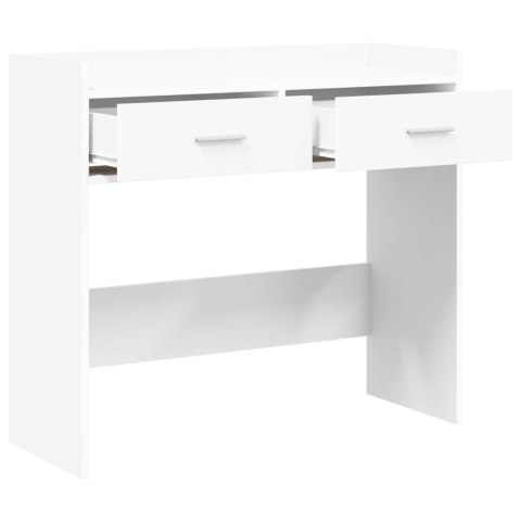 VidaXL Konsola Biały 90 x 35 x 80 cm Drewno inżynieryjne