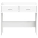 VidaXL Konsola Biały 90 x 35 x 80 cm Drewno inżynieryjne