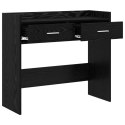 VidaXL Konsola Czarny dąb 90 x 35 x 80 cm Drewno inżynieryjne