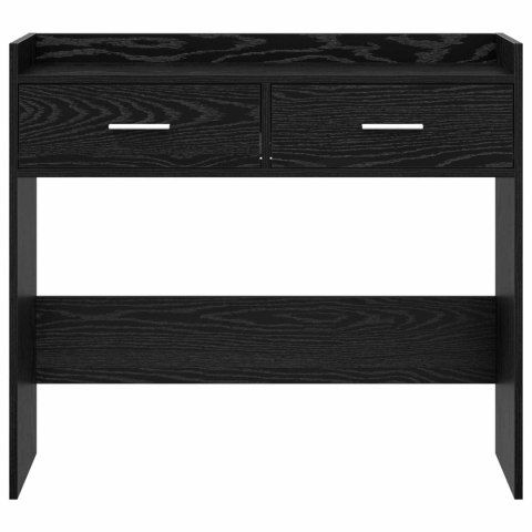 VidaXL Konsola Czarny dąb 90 x 35 x 80 cm Drewno inżynieryjne