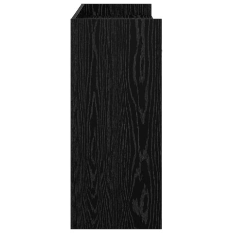 VidaXL Konsola Czarny dąb 90 x 35 x 80 cm Drewno inżynieryjne