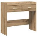 VidaXL Konsola Dąb artisan 90 x 35 x 80 cm Drewno inżynieryjne