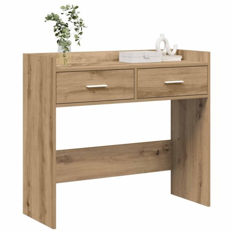VidaXL Konsola Dąb artisan 90 x 35 x 80 cm Drewno inżynieryjne