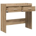 VidaXL Konsola Dąb artisan 90 x 35 x 80 cm Drewno inżynieryjne