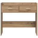 VidaXL Konsola Dąb artisan 90 x 35 x 80 cm Drewno inżynieryjne