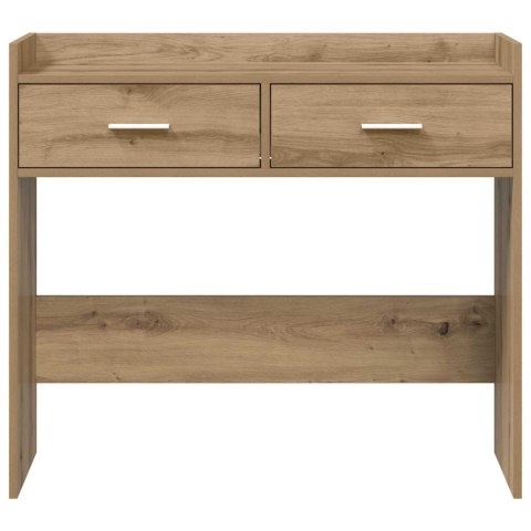 VidaXL Konsola Dąb artisan 90 x 35 x 80 cm Drewno inżynieryjne