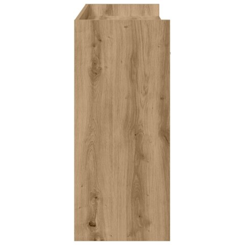 VidaXL Konsola Dąb artisan 90 x 35 x 80 cm Drewno inżynieryjne