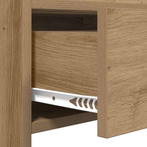 VidaXL Konsola Dąb artisan 90 x 35 x 80 cm Drewno inżynieryjne