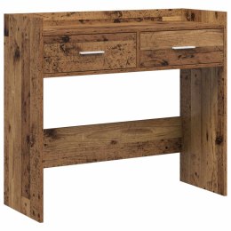 VidaXL Konsola Stare drewno 90 x 35 x 80 cm Drewno inżynieryjne