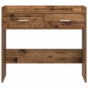 VidaXL Konsola Stare drewno 90 x 35 x 80 cm Drewno inżynieryjne