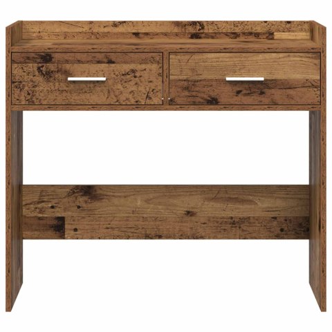 VidaXL Konsola Stare drewno 90 x 35 x 80 cm Drewno inżynieryjne