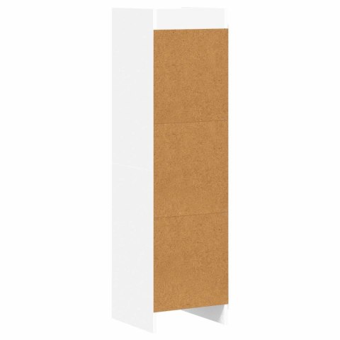 PÓŁKA NA KSIĄŻKI BIAŁY 30X30X111CM DREWNO INŻYNIERYJNE