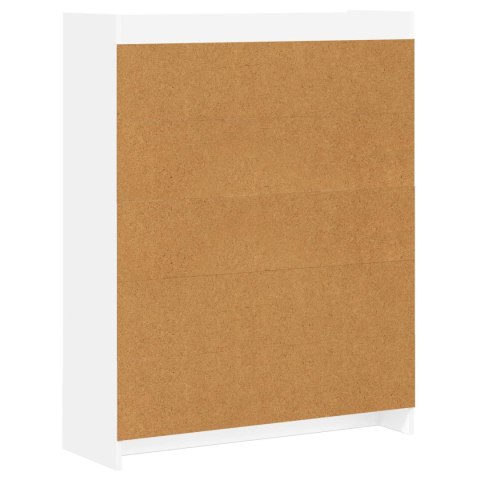 VidaXL Półka na książki Biały 87,5 x 30 x 111 cm Drewno inżynieryjne