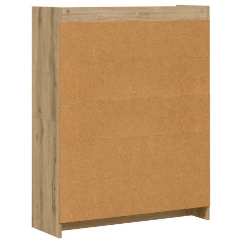 VidaXL Półka na książki Dąb artisian 87,5 x 30 x 111 cm