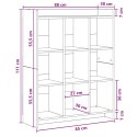 VidaXL Półka na książki Dąb artisian 87,5 x 30 x 111 cm