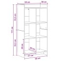 VidaXL Półka na książki Szary Sonoma 59 x 30 x 111 cm