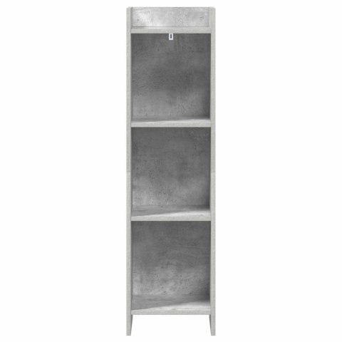 VidaXL Półka na książki Szary beton 30 x 30 x 111 cm