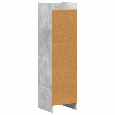 VidaXL Półka na książki Szary beton 30 x 30 x 111 cm