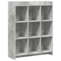VidaXL Półka na książki Szary beton 87,5 x 30 x 111 cm