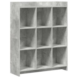 VidaXL Półka na książki Szary beton 87,5 x 30 x 111 cm