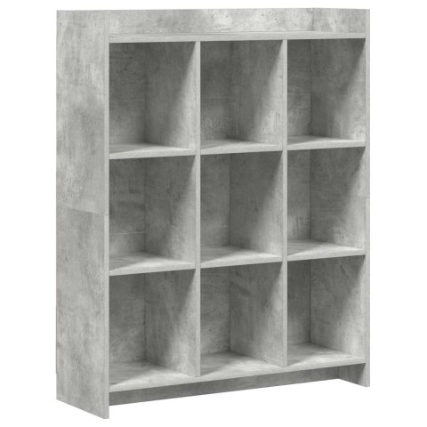 VidaXL Półka na książki Szary beton 87,5 x 30 x 111 cm