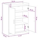 VidaXL Szafka na buty Czarny dąb 73,5 x 36 x 92 cm Drewno inżynieryjne