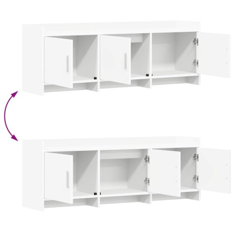 VidaXL Szafka pod telewizor 130 x 33 x 47 cm Biały Drewno inżynieryjne