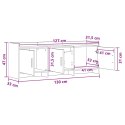 VidaXL Szafka pod telewizor 130 x 33 x 47 cm Biały Drewno inżynieryjne