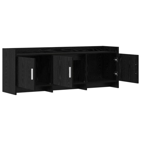 VidaXL Szafka pod telewizor 130 x 33 x 47 cm Czarny dąb
