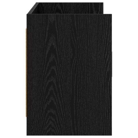 VidaXL Szafka pod telewizor 130 x 33 x 47 cm Czarny dąb