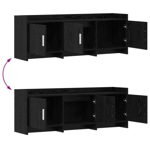 VidaXL Szafka pod telewizor 130 x 33 x 47 cm Czarny dąb