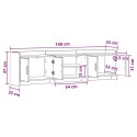 VidaXL Szafka pod telewizor 168 x 33 x 47 cm Betonowy szary