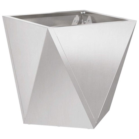 VidaXL Donica 2 pcs Srebrny 40 x 40 x 40 cm Stal nierdzewna