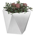 DONICA 2 PCS SREBRNY 50X50X50CM STAL NIERDZEWNA