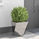 DONICA 2 PCS SREBRNY 50X50X50CM STAL NIERDZEWNA
