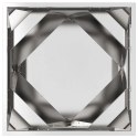 DONICA 2 PCS SREBRNY 50X50X50CM STAL NIERDZEWNA