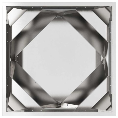 DONICA 2 PCS SREBRNY 50X50X50CM STAL NIERDZEWNA